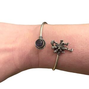 Amethyst Silver Cuff Bracelet